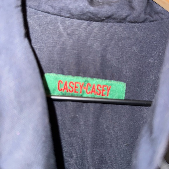 Casey Casey women’s navy oversized button down dress with collar - Picture 2 of 5